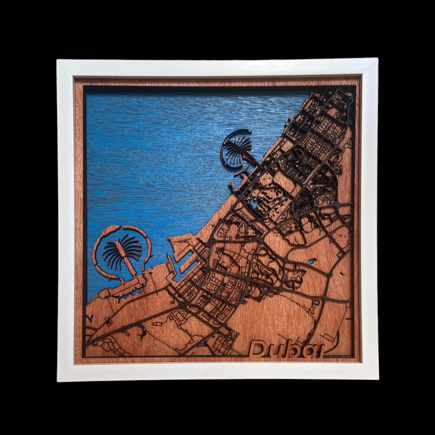 Dubai Map Wall Decor