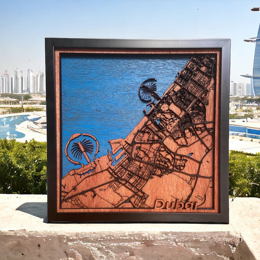 Dubai Map Wall Decor